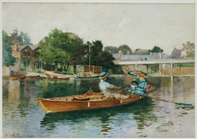 A Boating Party on the Thames at Cookham by Hector Caffieri
