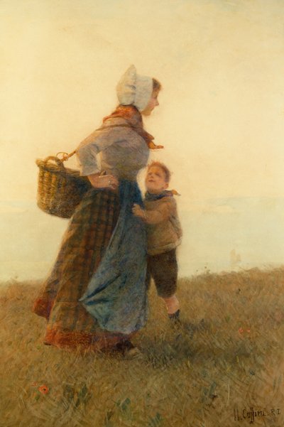 Woman and Child by Hector Caffieri