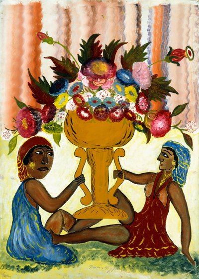 Two Priestesses with Vase by Hector Hyppolite