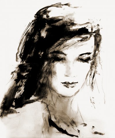 Wistful Woman Portrait by Hein Kocken