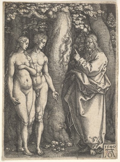 God Forbidding Adam and Eve to Eat from the Tree of Knowledge by Heinrich Aldegrever