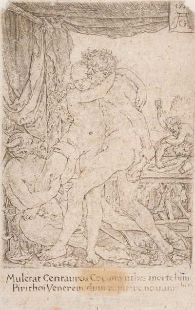 Hercules and Hippodameia, from the Series: The Labours of Hercules (10) by Heinrich Aldegrever