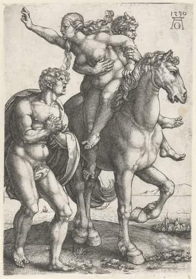Abduction of a Woman by a Satyr by Heinrich Aldegrever