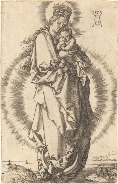 The Virgin with the Child on the Crescent, 1553 by Heinrich Aldegrever