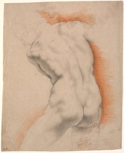 Male Model Bent to the Left, Seen from the Back by Heinrich Dittmers
