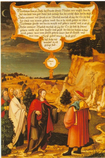 Mömpelgard Altarpiece: Christ and Nicodemus by Heinrich Füllmaurer