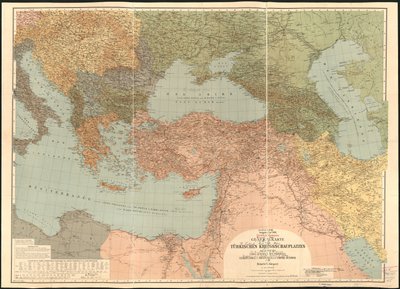 General Map of the Turkish Theater of War by Heinrich Kiepert