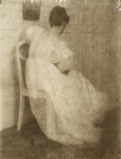 Mary Warner on a White Chair, c.1910 by Heinrich Kuhn