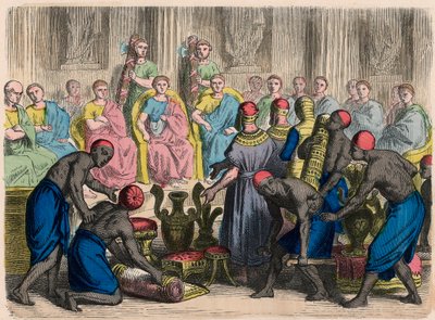 Ancient Rome: Egyptian Legation with Presents Before the Senate by Heinrich Leutemann