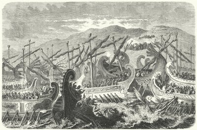 Battle of Salamis, 480 BC by Heinrich Leutemann