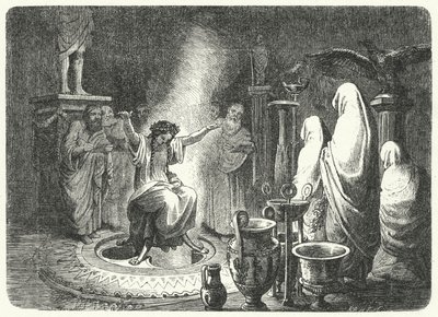 Pythia, High Priestess of the Temple of Apollo at Delphi by Heinrich Leutemann