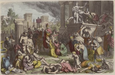 Roman soldiers looting a conquered city by Heinrich Leutemann