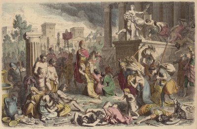 Roman soldiers looting a conquered city by Heinrich Leutemann