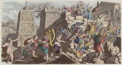 Roman soldiers storming a city by Heinrich Leutemann