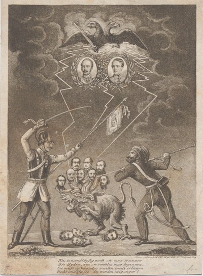Allegory of the Suppression of the Hungarian Revolution in 1849 by Heinrich Mansfeld