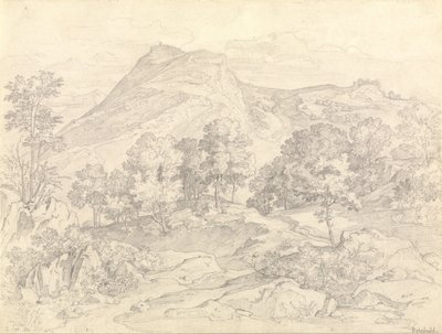 A View of Civitella from the Serpentara Next to Olevano by Heinrich Reinhold