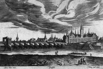 Excerpt from a View of Dresden, 1550 by Heinrich van Cleef