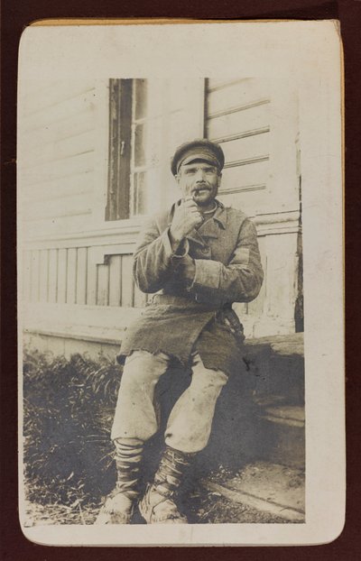 First World War: the Ukraine in the years 1914-1916 during the invasion of the German army. Portrait of a man by Heldenfriedhof Dsessentniki (attr. to)