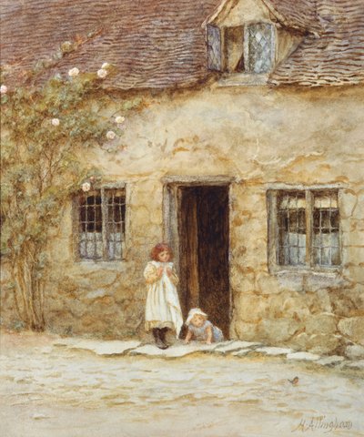 At the Cottage Door by Helen Allingham