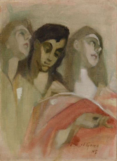 Angel Fragment, after El Greco by Helene Schjerfbeck