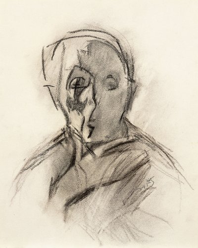 Self Portrait of the Artist with Eyes Closed by Helene Schjerfbeck
