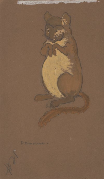 Dormouse (costume design for Alice-in-Wonderland, 1915) by Henderson, William Penhallow