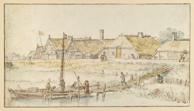 Village Street by the Canal by Hendrick Avercamp