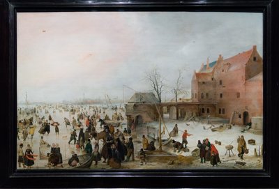 A Scene on the Ice near a Town by Hendrick Avercamp
