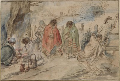 Gypsies by the Campfire by Hendrick Avercamp