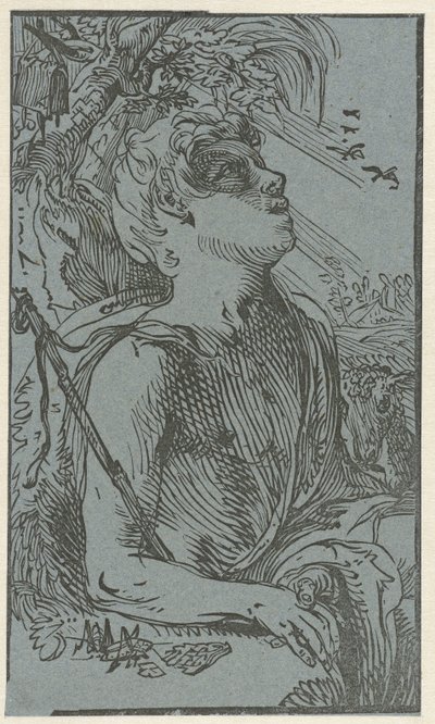 John the Baptist in the Wilderness by Hendrick Goltzius (attributed to)