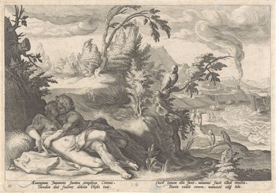 Apollo and Coronis (Metamorphoses of Ovid) by Hendrick Goltzius (workshop of)