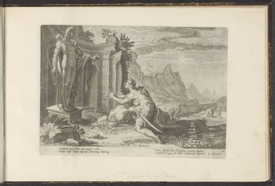 Cadmus Asks the Oracle of Delphi What to Do Now That He Has Not Found His Sister Europa by Hendrick Goltzius (workshop of)