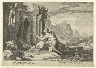 Cadmus Asks the Oracle of Delphi What to Do Since He Could Not Find His Sister Europa by Hendrick Goltzius (workshop of)