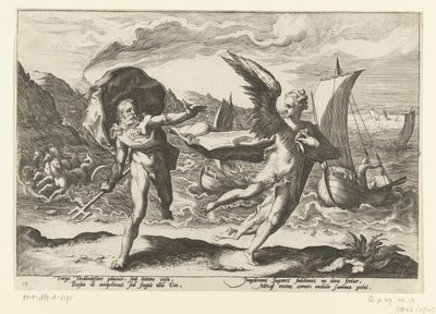 Cornix Transformed into a Crow by Hendrick Goltzius (workshop of)
