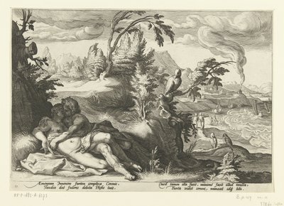 Corvus Catches the Girl Coronis (Ovid