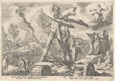The Iron Age (Metamorphoses of Ovid) by Hendrick Goltzius (workshop of)