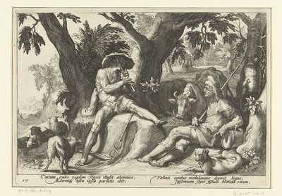 Mercury Playing Flute for Argus from Ovid