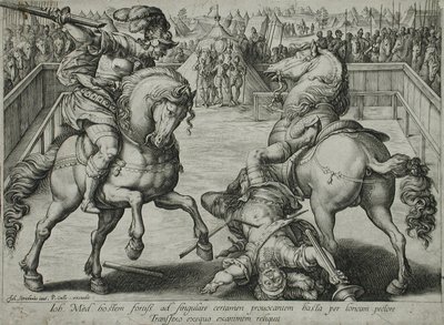 A Duel on Horseback by Hendrick Goltzius