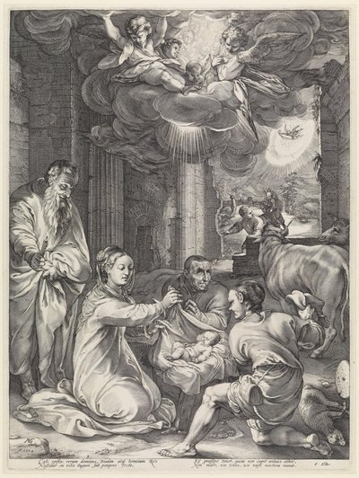 Adoration of the Shepherds by Hendrick Goltzius
