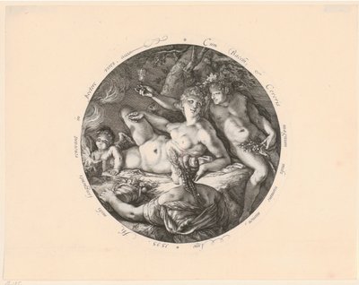 Bacchus, Ceres, and Venus by Hendrick Goltzius