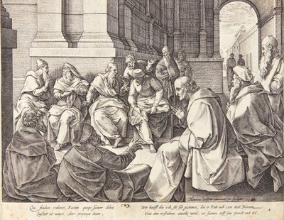 Boaz and the Ten Elders by Hendrick Goltzius