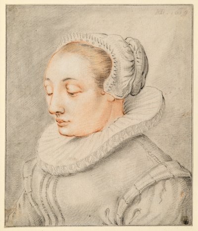 Bust of a Young Woman with a Cap by Hendrick Goltzius
