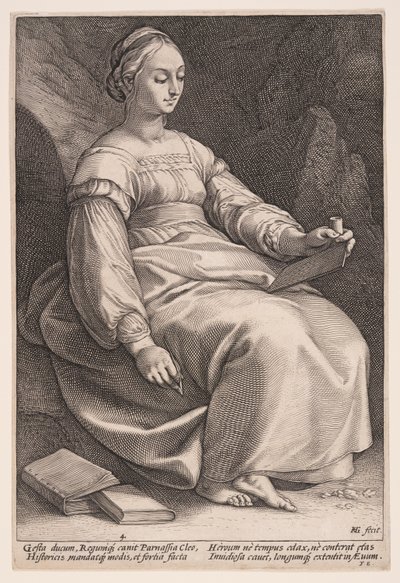 Clio, The Muse of History, from The Nine Muses by Hendrick Goltzius