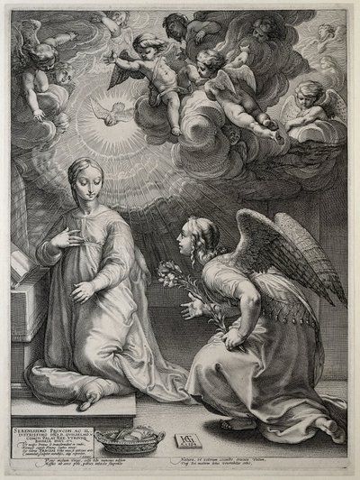 The Annunciation by Hendrick Goltzius