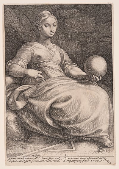 Erato, The Muse of Lyric Poetry, from The Nine Muses by Hendrick Goltzius