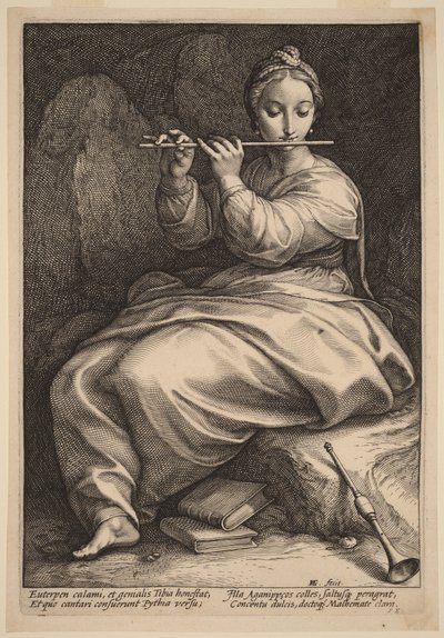 Euterpe by Hendrick Goltzius