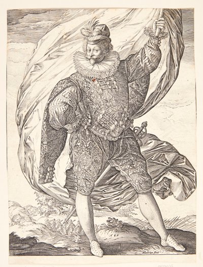 The Standard Bearer, Facing Right by Hendrick Goltzius