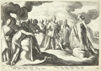 Jupiter and the Gods Ask Helios to Resume Control of the Sun Chariot by Hendrick Goltzius