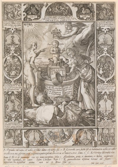 Childhood of Christ, Plate 3 of the Series "The Life of Christ" by Hendrick Goltzius