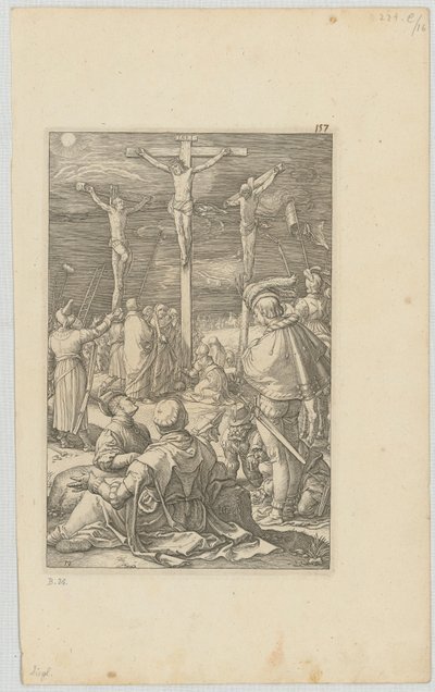 Crucifixion, Plate 10 from the Series "The Passion" by Hendrick Goltzius